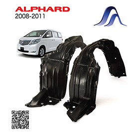 Set of Plastic inner fender fit Toyota Alphard Vellfire 2008-2011 LH and RH
